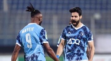 فيستون ماييلي يحرز الهدف الخامس لبيراميدز في شباك سيراميكا