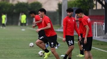 منتخب الشباب يختتم تدريباته لمواجهة نيجيريا غدا فى أمم أفريقيا.. صور