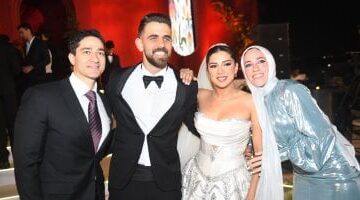 الحضرى والصقر ونجوم الرياضة والإعلام في حفل زفاف كريمة أحمد سليمان.. صور