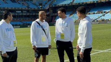 لاعبو بيراميدز يتفقدون ملعب لوفتس فيرسفيلد استعدادًا لمواجهة صن داونز