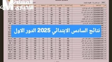 النتائج ظهرت خلاص يا جماعة! اكتشف اسمك في قوائم السادس الابتدائي الدور الأول 2025 الآن