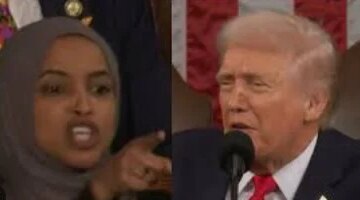 إلهان عمر تصرخ كواليس مواجهة ساخنة مع ترامب خلال خطابه